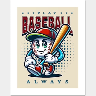 Play Baseball Always Posters and Art